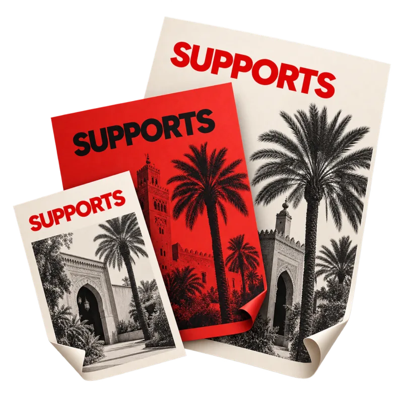 Affiches et posters imprimé par SUPPORTS à Marrakech