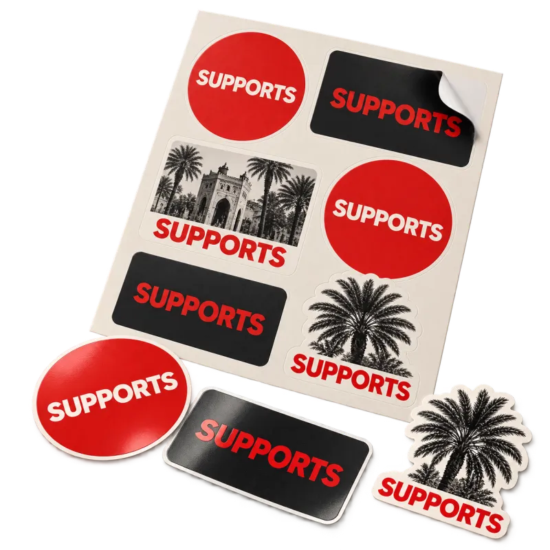 Autocollants personnalisés avec logo imprimé par SUPPORTS à Marrakech