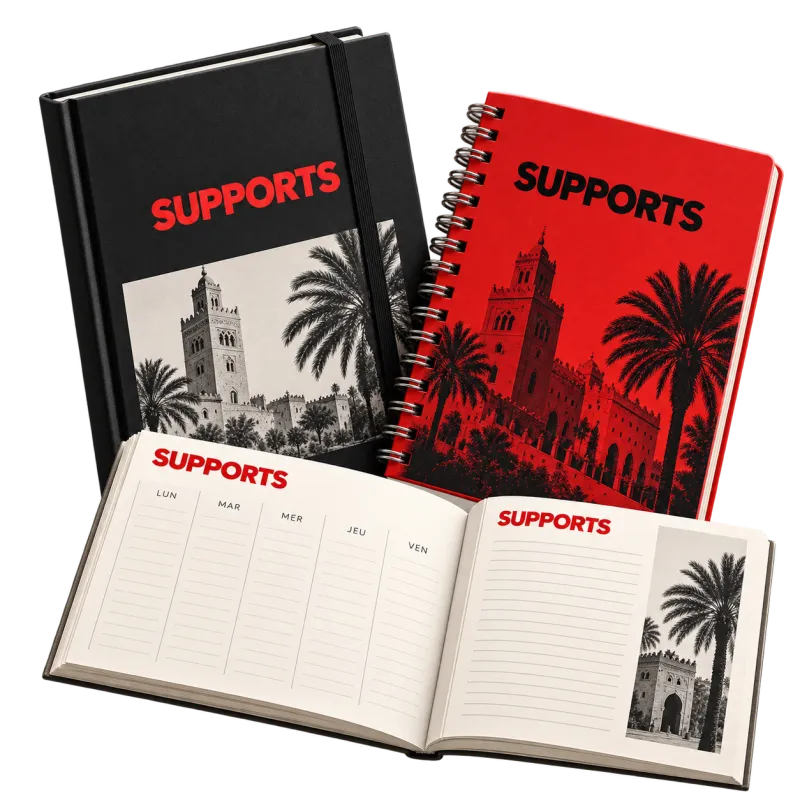 Blocs-notes et planners imprimé par SUPPORTS à Marrakech