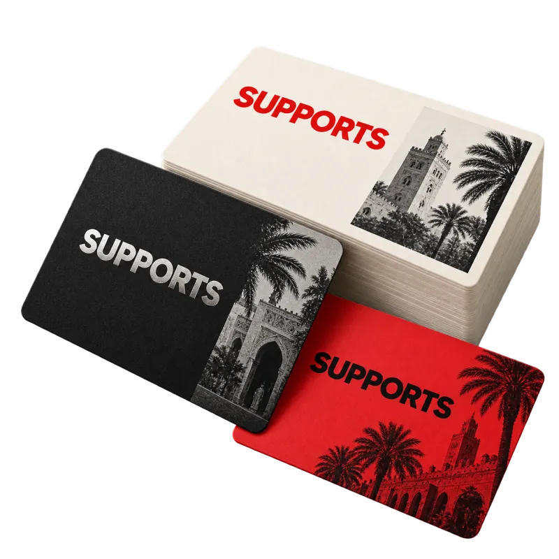 Carte visite imprimé par SUPPORTS à Marrakech