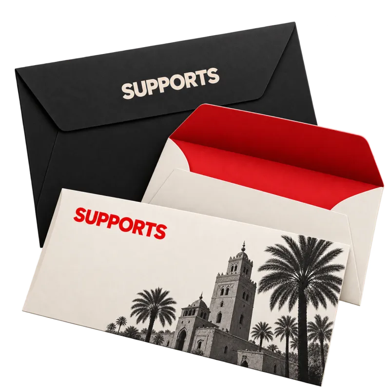 Enveloppes imprimé par SUPPORTS à Marrakech